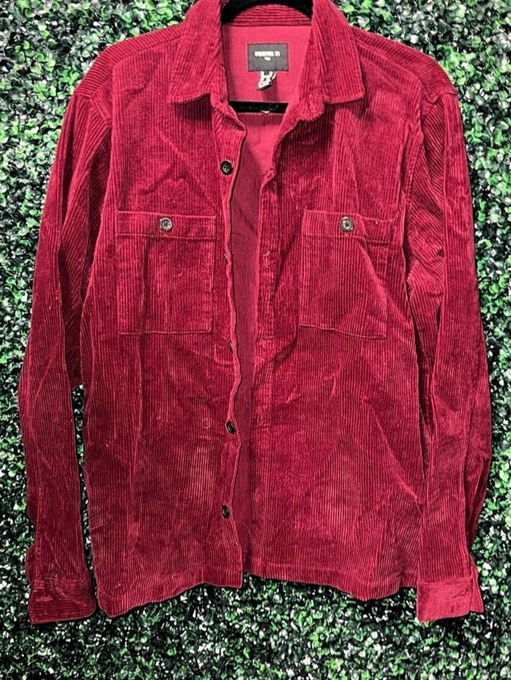Forever 21 Men's Corduroy Button Down Size Medium Like New